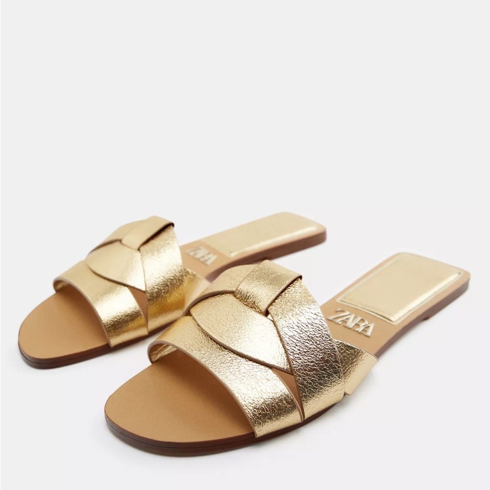 Leather slides